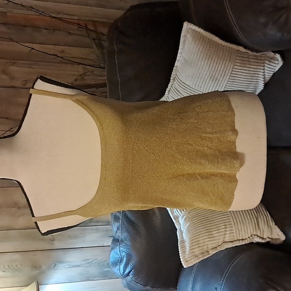 Ann Taylor Gold Metallic Camisole Tank Top Size M - Picture 1 of 8